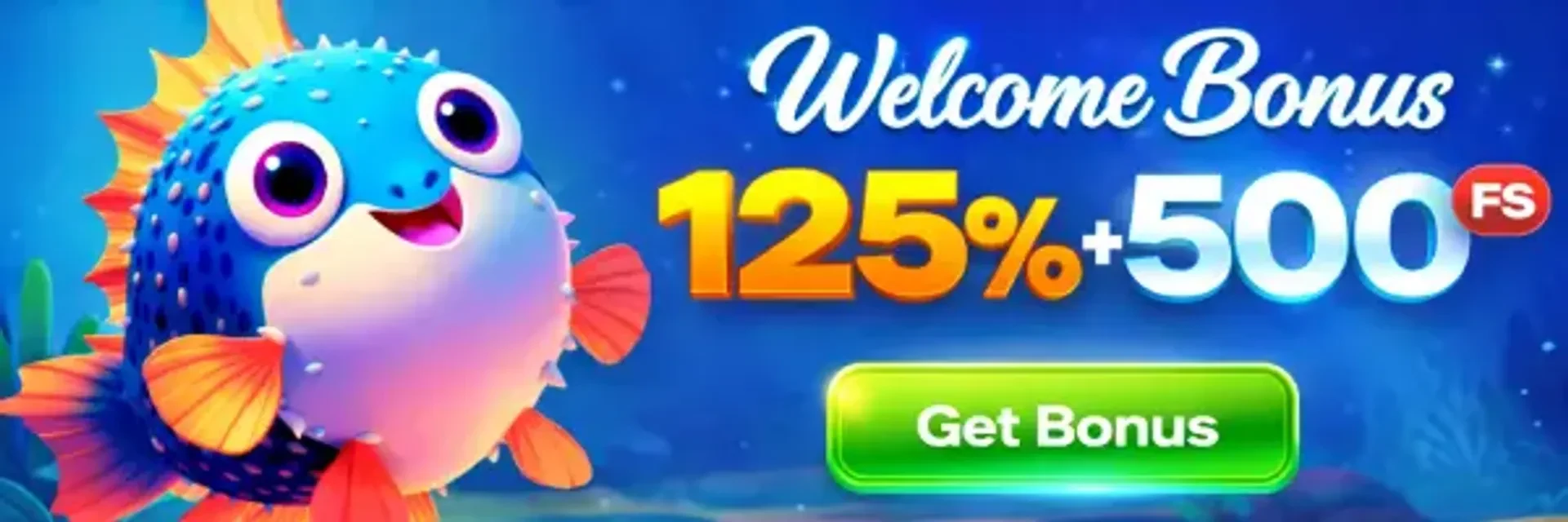 Fugu Casino Willkommensbonus – 125% + 500 Freispiele